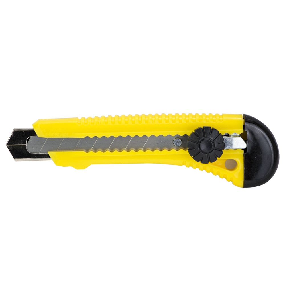 Ніж будівельний (пластиковий корпус) лезо 18 мм гвинтовий замок SIGMA (8211141), фото 1