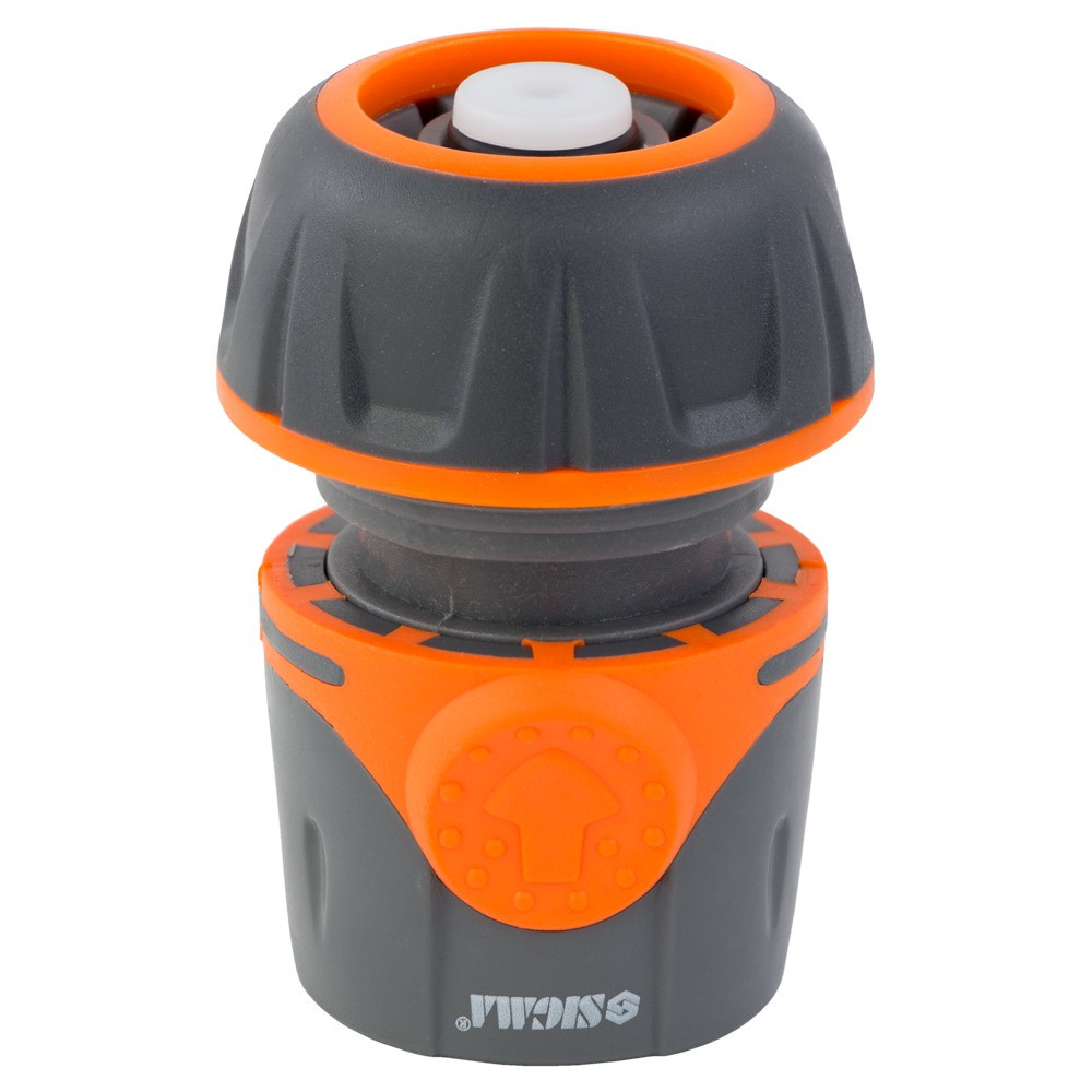 Конектор 1/2" швидкознімний для шланга 3/4" аквастоп (ABS+TPR) FLORA (5015514), фото 1