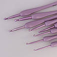 Набір гачків алюмінієвих "Лаванда" 8 шт., 2,5-6,0 мм, фото 2