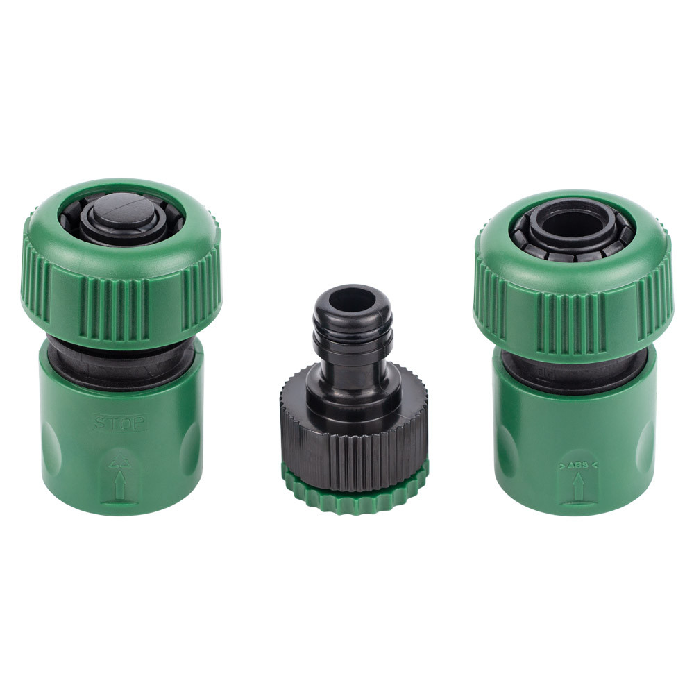 Набір конекторів 1/2" + адаптер у/р 1/2" × 3/4" для шланга 3/4" (ABS) GRAD (5016165), фото 1