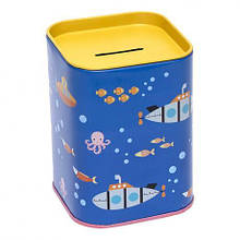 Скарбничка для грошей 9937 металева 10,5*7,5*7,5см MZOPT