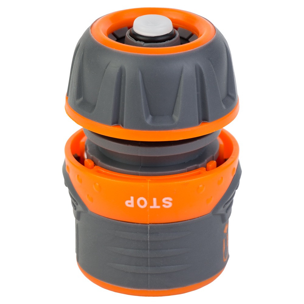 Конектор 1/2" швидкознімний для шланга 1/2" аквастоп із замком (ABS+TPR) FLORA (5015434), фото 1