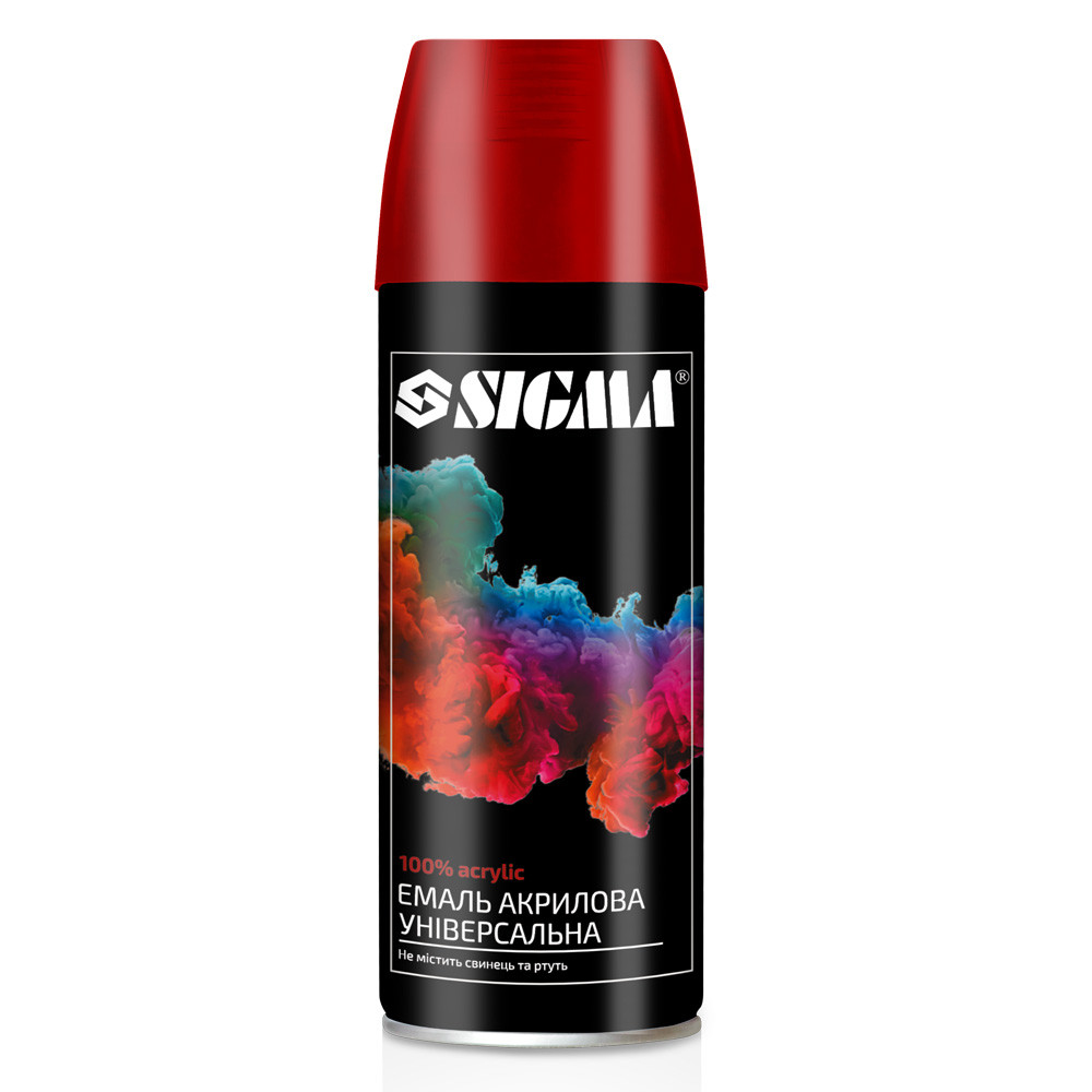 Емаль аерозольна акрилова 400 мл RAL 3005 (темно-вишневий глянець) SIGMA (2736941), фото 1
