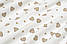 Фланель "Бежеві сердечка з контурами (маленькі)", ширина 240 см, фото 4