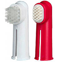 Зубна масажна щітка насадка на палець для собак і кішок набір 2 шт TRIXIE 2550