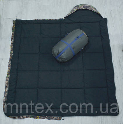 Спальний мішок (спальник) з капюшоном зимовий з флісом Ліс, фото 3