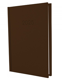 Щоденник датований А5 2025рік коричневий EconoMix Satin E21612-07