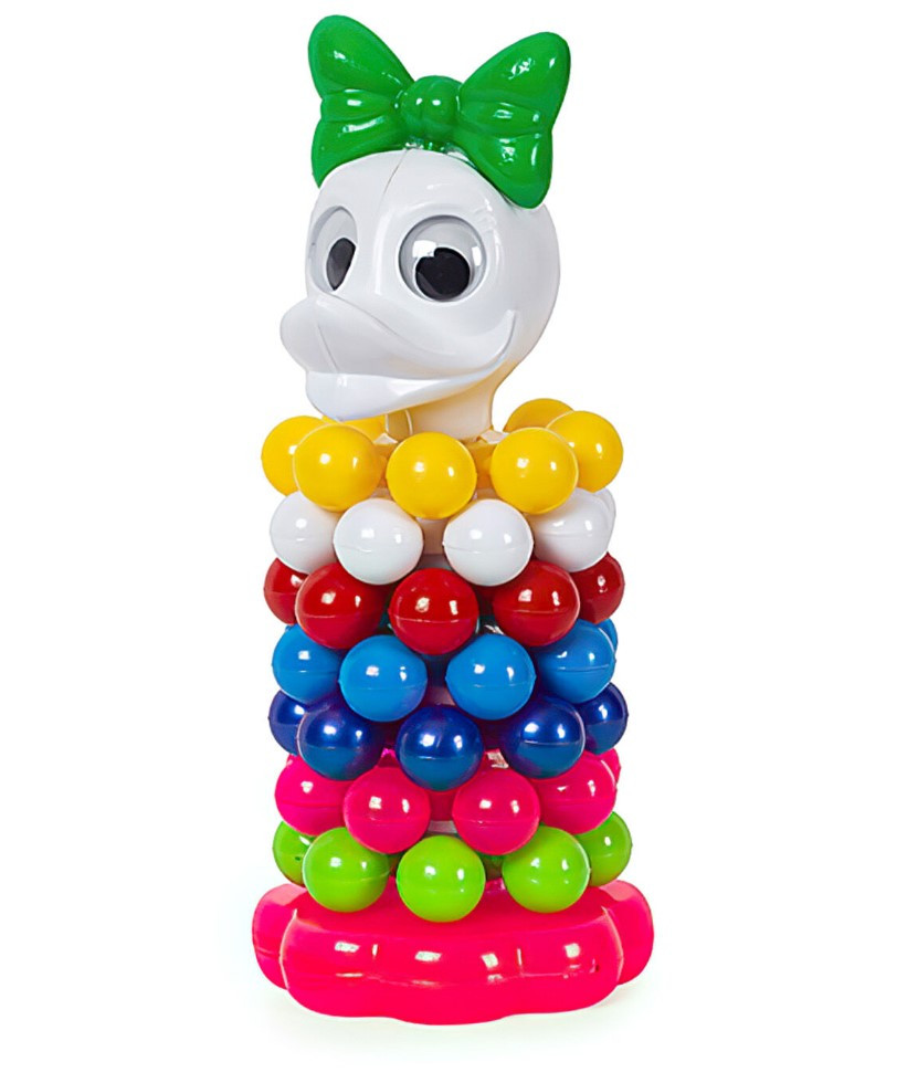 Іграшка пірамідка качечка дівчинка Бамсик 1814