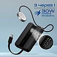УМБ Promate Neo-10  10000 mAh, USB-С конектор, Apple Watch Charger Black (neo-10.black), фото 4