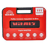Набір головок торцевих 1/4″ та 1/2″ 111 предметів Vitals Master Impact + Superlock, фото 4