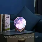 Настільна лампа світильник від USB, 3D Космос, 16см / 3D лампа нічник / Дитячий нічник-світильник, фото 5