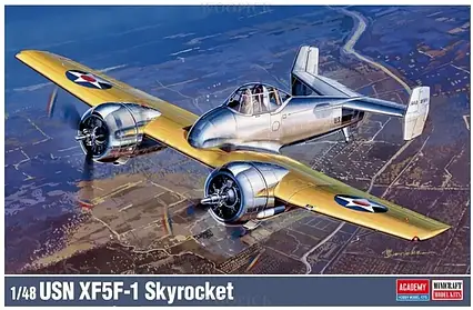 USN XF5F-1 Skyrocket. Збірна модель літака у масштабі 1/48. ACADEMY 12363, фото 1