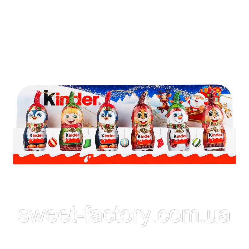 Набір шоколадних фігурок Kinder 6s 90g