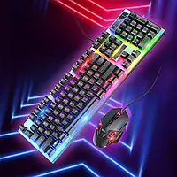 Комплект ігрової клавіатури + мишка Hoco GM18 Luminous з RGB підсвічуванням