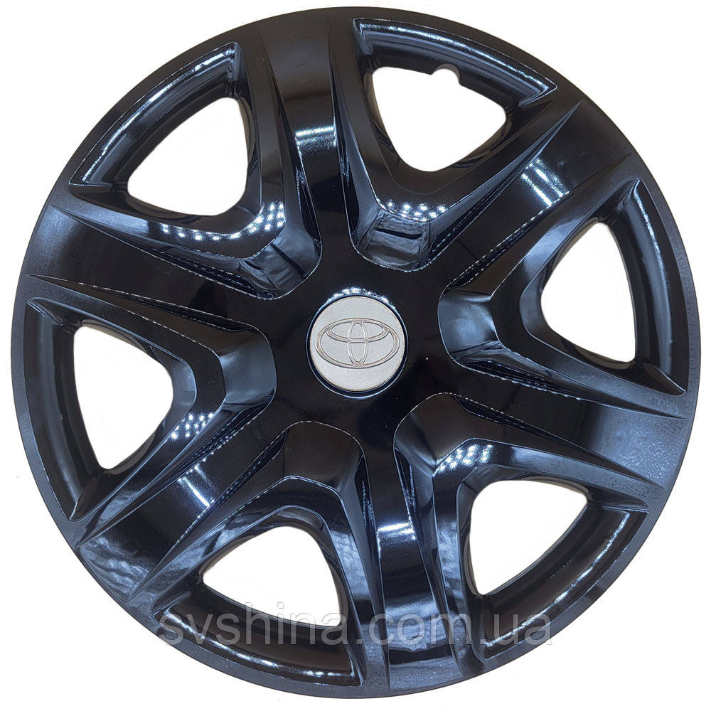 Автомобільні модельні ковпаки R15 Toyota A191 4шт, AK, чорні, фото 1