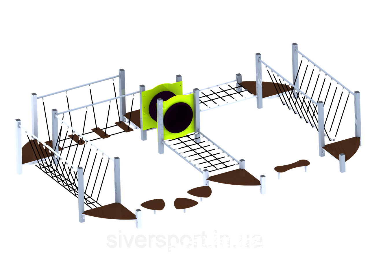 Ігровий гімнастичний комплекc (виготовлений з HDPE пластику) SiverSport VP-0414, фото 1