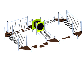 Ігровий гімнастичний комплекc (виготовлений з HDPE пластику) SiverSport VP-0414