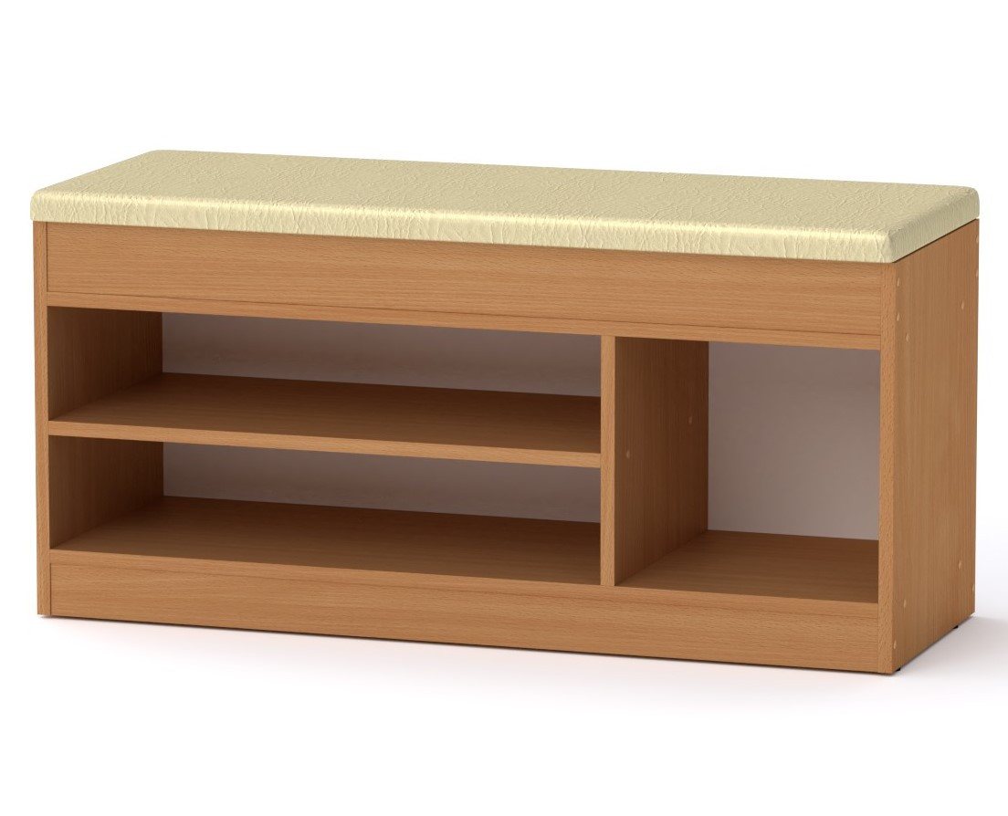Тумба під взуття ТО-17 бук Компаніт (100x37,2х50 см), фото 1
