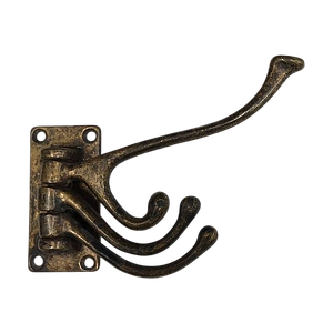 Гачок поворотний, 3 секції зі зістареної латуні 7*14 см Stilars Италия 130084