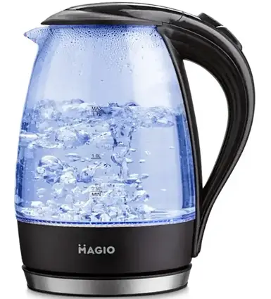 Електрочайник MAGIO МG-501 black 1,7л/2200Вт/диск/скло