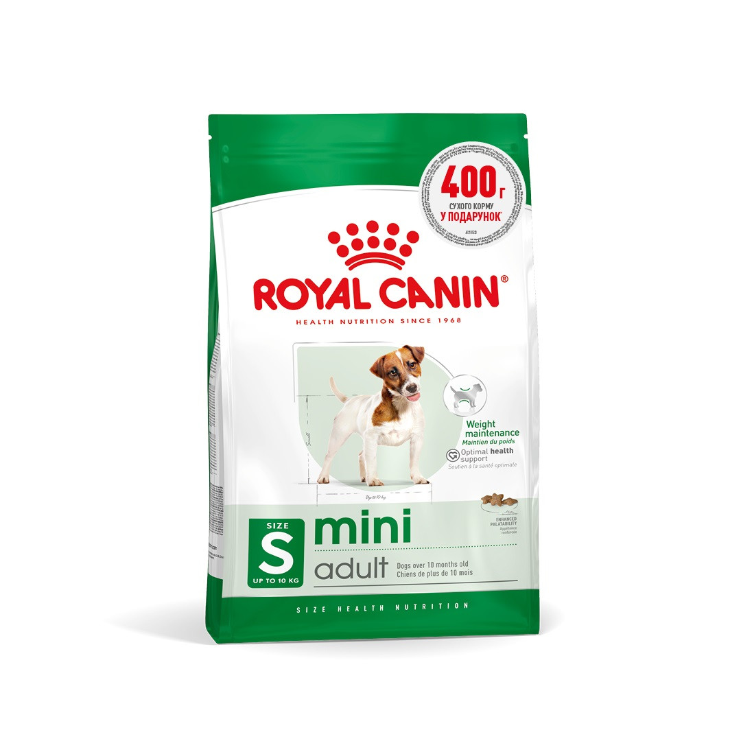 Акція! Royal Canin Mini Adult (Роял Канін Міні) сухий корм для собак 1.6 кг + 400 гр у подарунок !