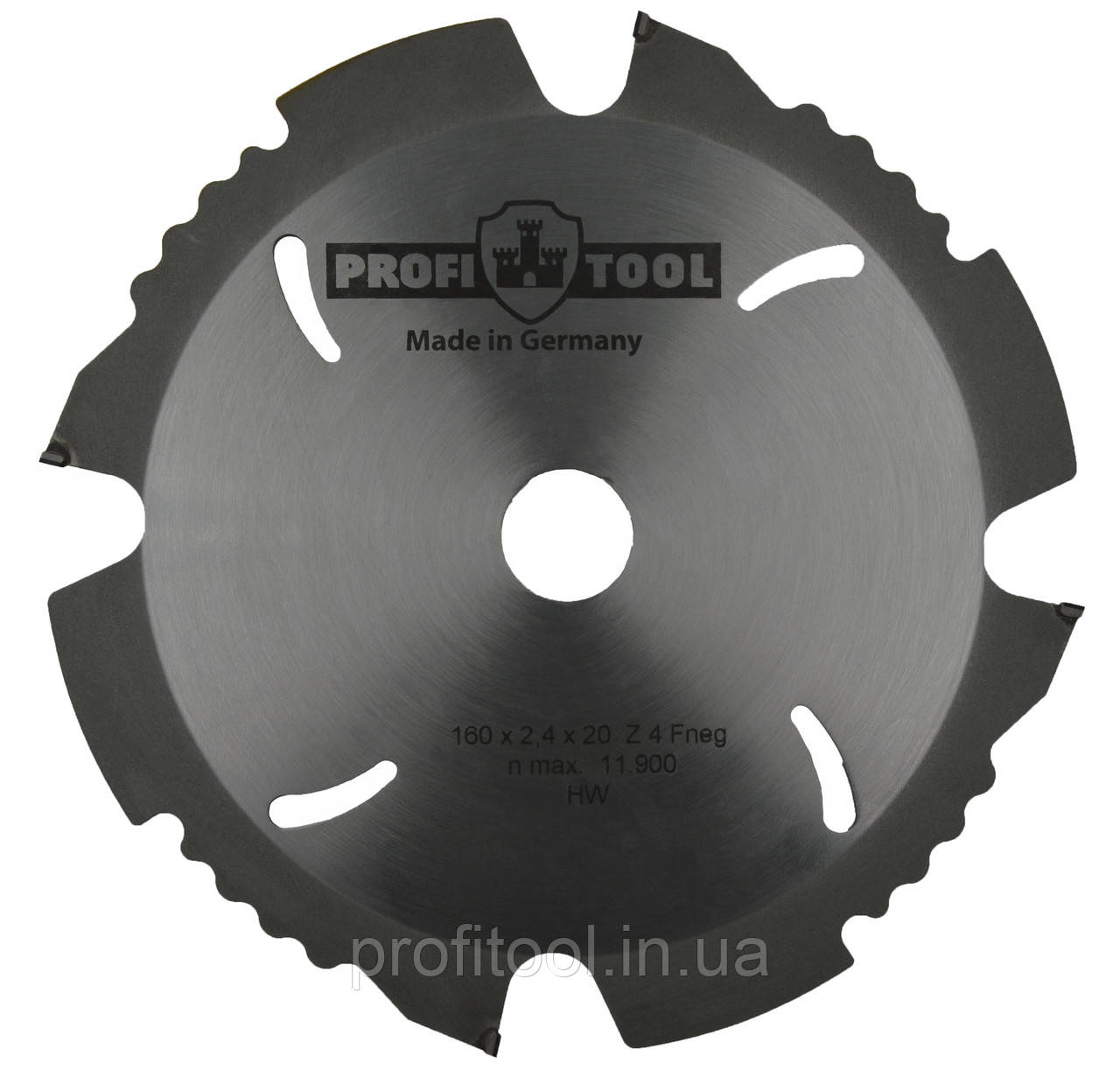 Диск пиляльний алмазний PROFITOOL - 160х2,4х1,6х20 мм Z=4, Fneg (2116017)