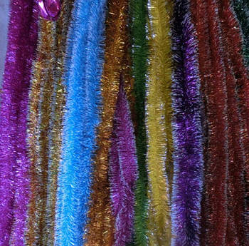 Мішура новорічна діаметр 5 см довжина 2,5 метра кольору в асортименті