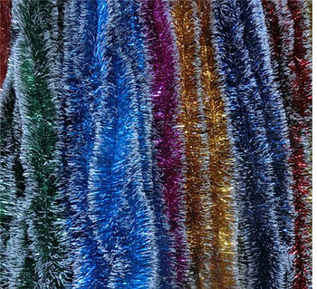 Мішура новорічна  діаметр 7 см довжина 2,5 м кольору в асортименті