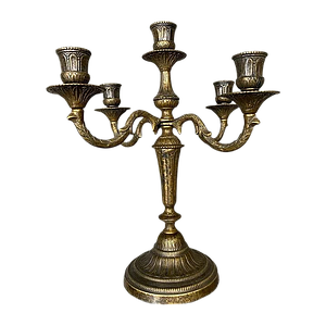 Канделябр "Людовік XV", 5 свічок із зістареної латуні Stilars Італія 130203 (Італія)