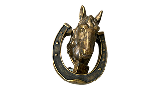 Стукачка "Кінь" із зістареної латуні 12*17см Stilars Італія 130273