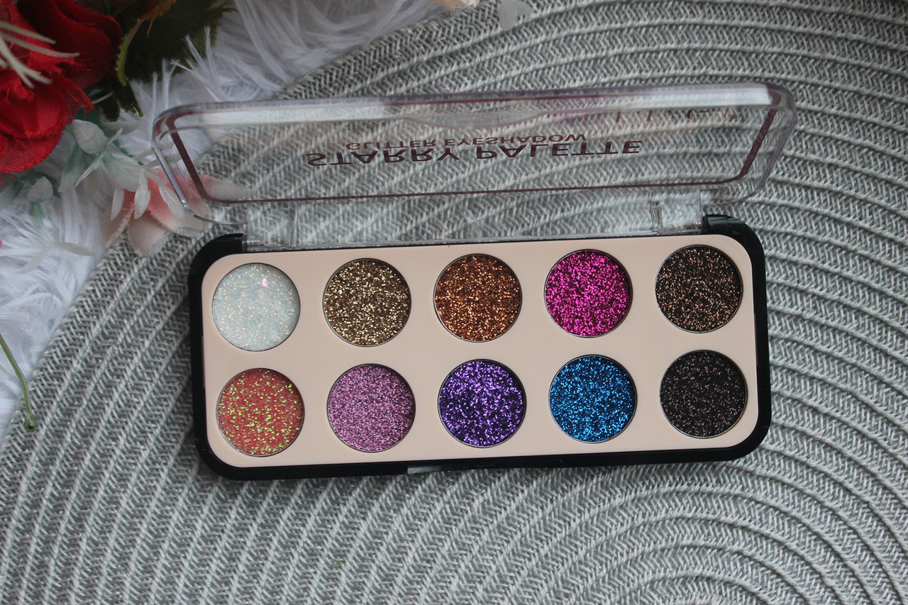 Гліттерні тіні для повік DoDo Girl Starry Palette 10 кольорів 02