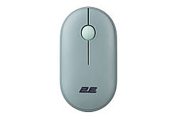 Миша для ноутбука бездротова 2E MF300 Silent WL/BT попелясто-зелена (SHiz15897)