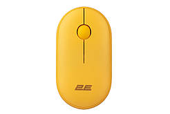 Бездротова мишка для ноутбука 2E MF300 Silent WL/BT сонячно-жовта (SHiz15896)