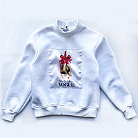 Теплий білий світшот для дівчинки Smile Time Vogue