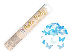 Хлопавка пневматична гендерна Girl or Boy блакитний PartyDeco, 20 см