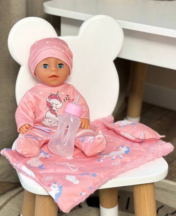 Дитяча лялька-пупс Диво малюк з аксесуарами YL2430JK-B-DM з пляшкою та матрацом, фото 1