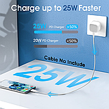 Зарядний пристрій 25W USB C для Samsung Galaxy S24/S24 Plus Ultra/S23 FE/A15 A16 A05S A54 A25 5G/A14 A34 A53 A33 A23, iPhone 15 Pr, фото 7