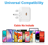 Зарядний пристрій 25W USB C для Samsung Galaxy S24/S24 Plus Ultra/S23 FE/A15 A16 A05S A54 A25 5G/A14 A34 A53 A33 A23, iPhone 15 Pr, фото 8