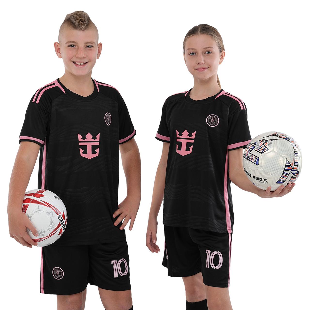 Дитяча футбольна форма INTER MIAMI MESSI 10 SP-Sport CO-3642 чорний-рожевий