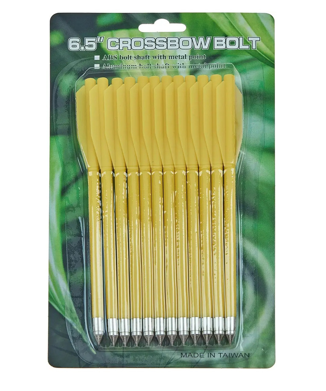 Стріла для арбалета пістолетного типу Man Kung MK-PL-Y, пластик, 12 шт/уп, колір жовтий