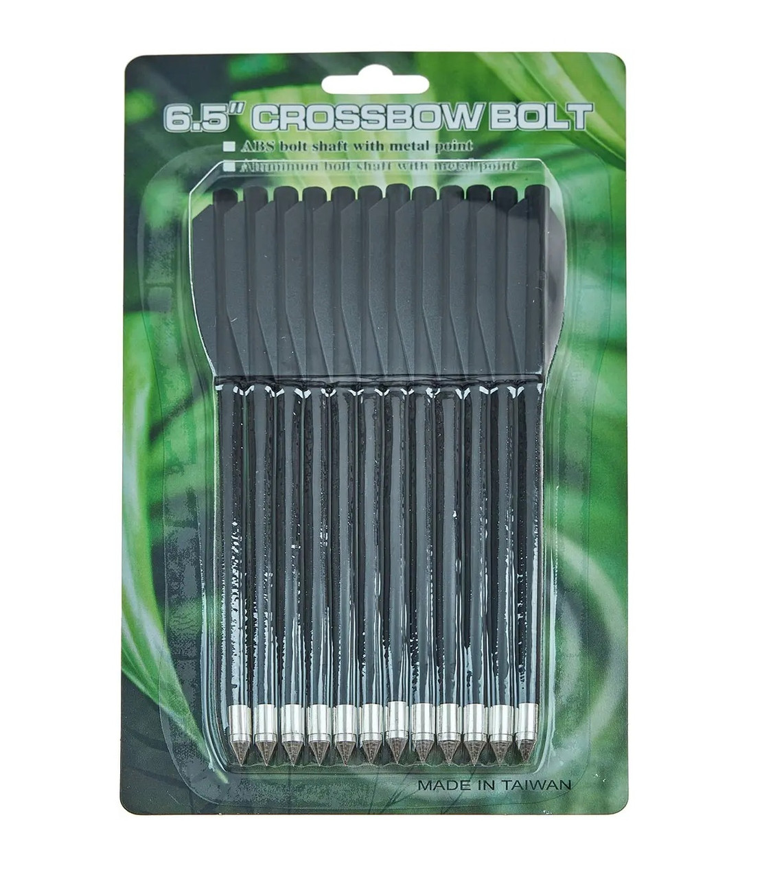 Стріла для арбалета пістолетного типу Man Kung MK-PL-BK, пластик, 12 шт/уп, колір чорний