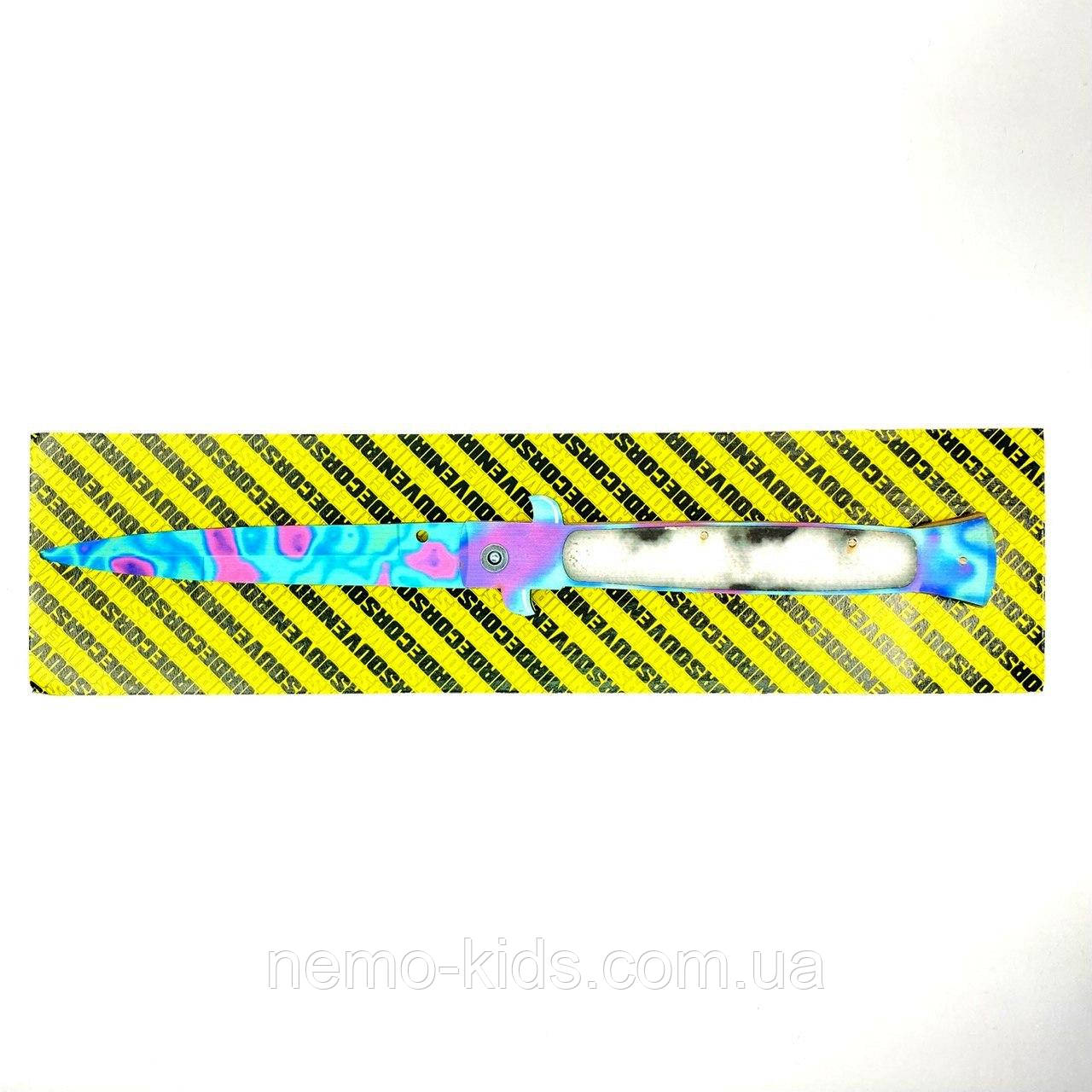 Ніж дерев'яний "SO-2 Сталет TIE-DYE", на планш, 28*8 см, Сувенір Декор, Україна
