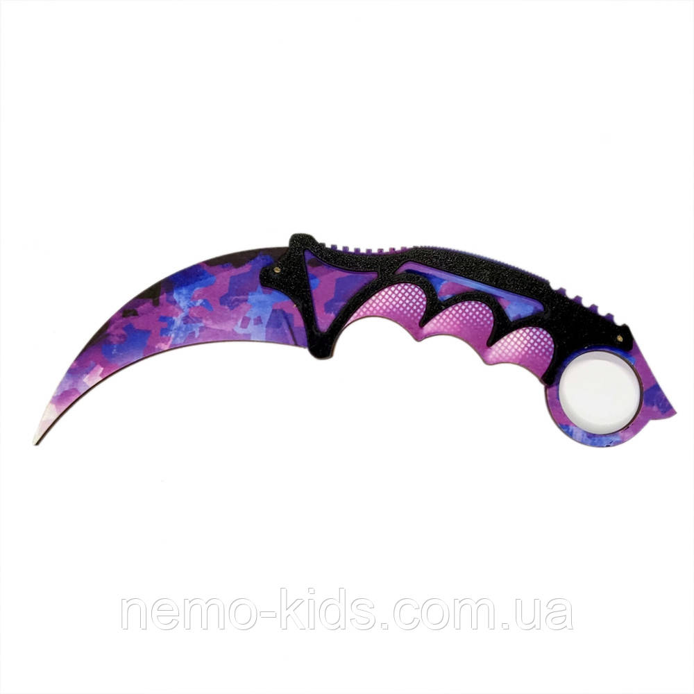 Ніж дерев'яний "SO-2 КЕРАМБІТ PURPLE CAMO", на планш. 28*8 см, Сувенір-Декор, Україна