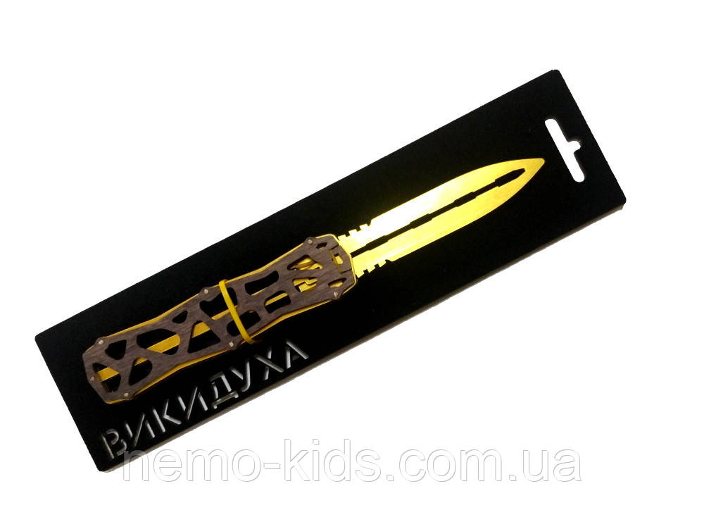 Ніж дерев'яний "ВИКИДУКУХА" СКЕЛЕТОН BLACK, планшет 28*8 см, Сувенір Декор, Україна