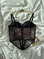 Бюстьє для жінки. Трендовий жіночий одяг. Топ леопардовий., фото 3