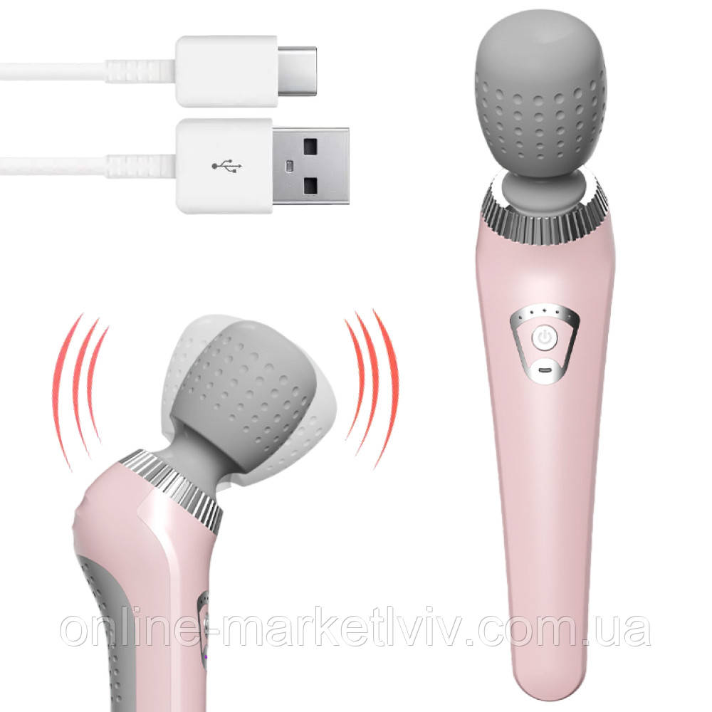 Акумуляторний масажер для тіла та м'язів з USB, ST-806 / Ручний вібромасажер / Масажний пістолет