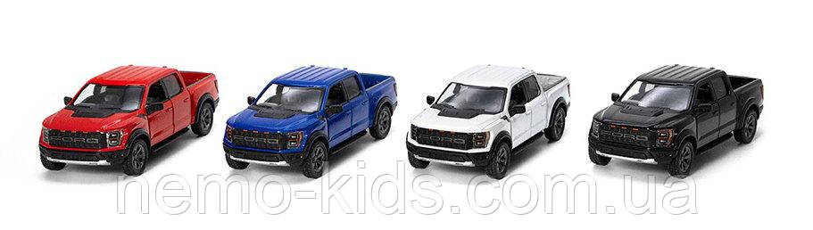 Машина "Kinsmart" FORD F-150 RAPTOR 5" метал, інерц, відкр., дв., 4 цв., в кор. 16*7*8см (96шт)