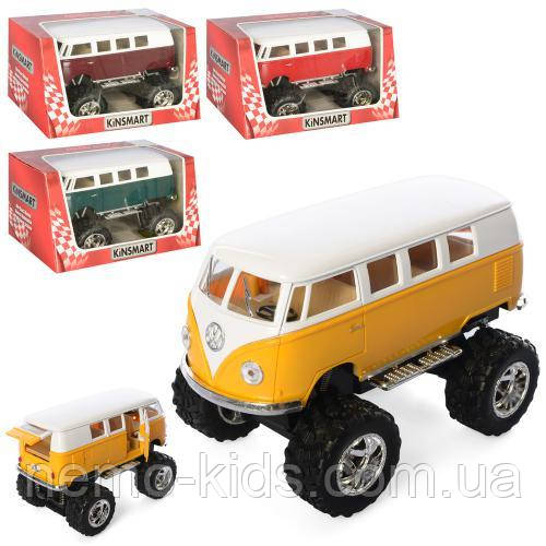 Машина — метал. "Kinsmart" "Volkswagen Classical Bus (Off Road)", в кор. 16*8,5*7,5см (24 шт.)