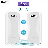 Зовнішній бездротовий Wi-Fi міст 2.4GHz CPE KuWfi WB2F01, DC 12V зона покриття 1-5 км. Комплект 2шт., фото 4