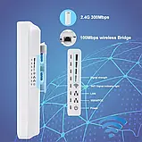 Зовнішній бездротовий Wi-Fi міст 2.4GHz CPE KuWfi WB2F01, DC 12V зона покриття 1-5 км. Комплект 2шт., фото 7